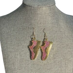 1.5” Pink Bling Rhinestone Tennis show Earrings